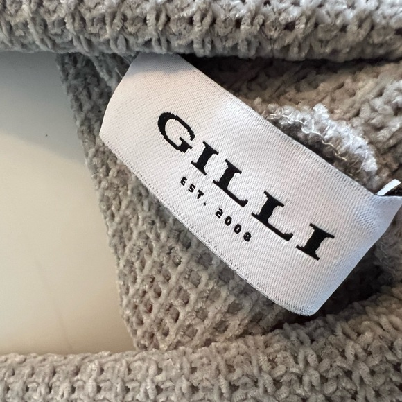 Gilli cold shoulder turtleneck soft grey sweatshirt - Picture 2 of 4